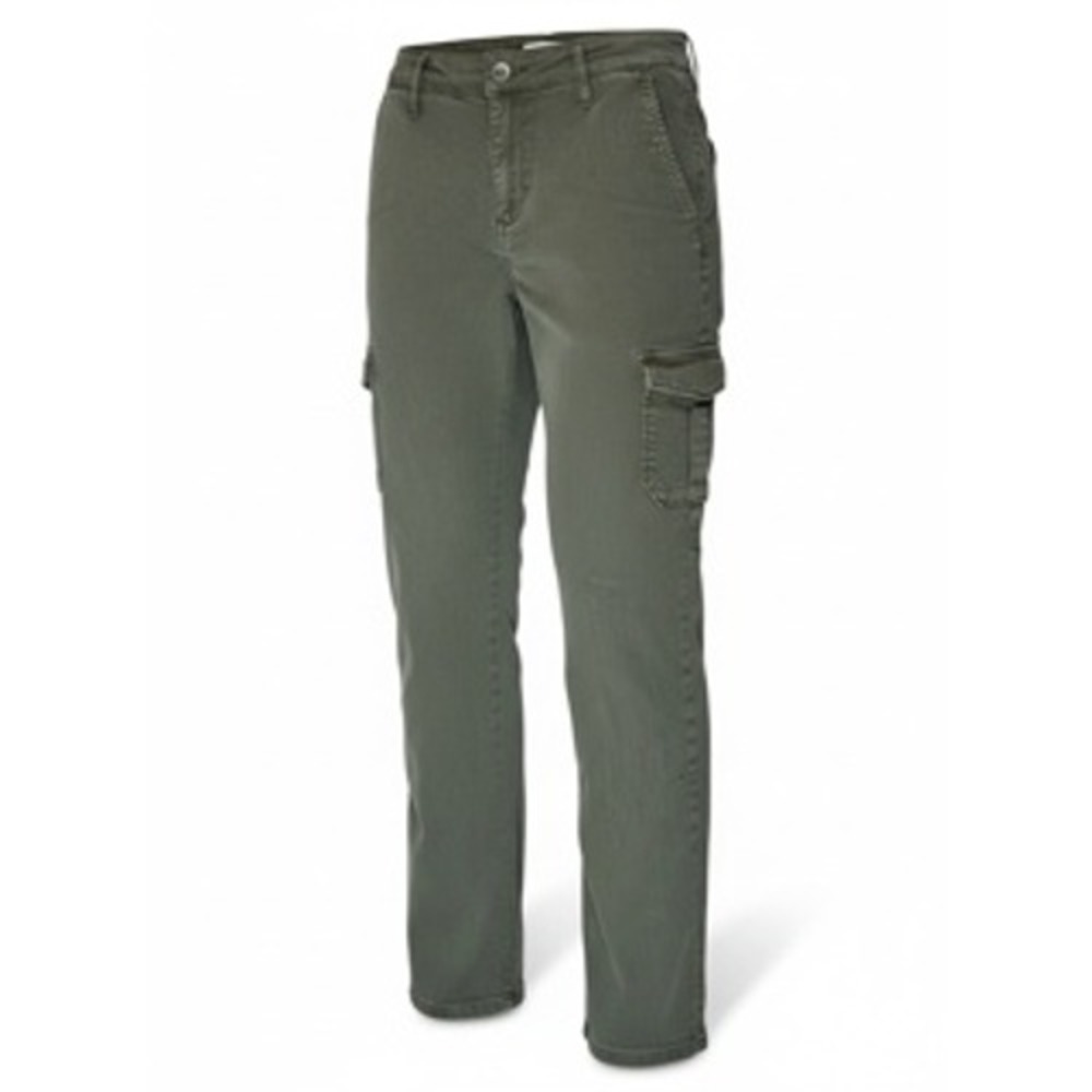 Well Worn Women Olive Green Cargo Pants Size 6/28 Straight Leg Utility Trousers